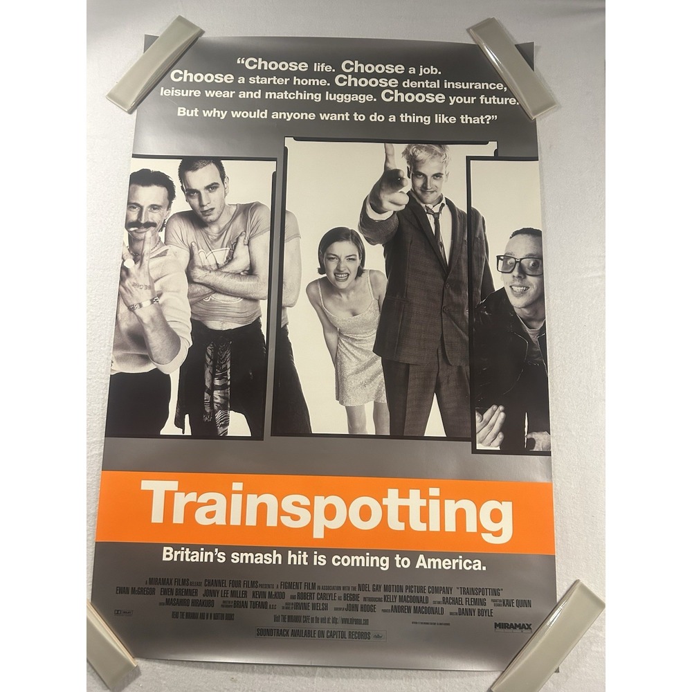 Trainspotting 1996 ORIG 27X40 1/S MOVIE POSTER EWAN McGREGOR EWEN BREMNER BOYLE